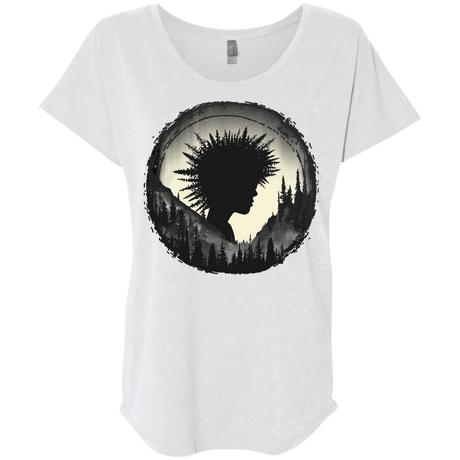 T-Shirts Heather White / X-Small Camp Hair Triblend Dolman Sleeve