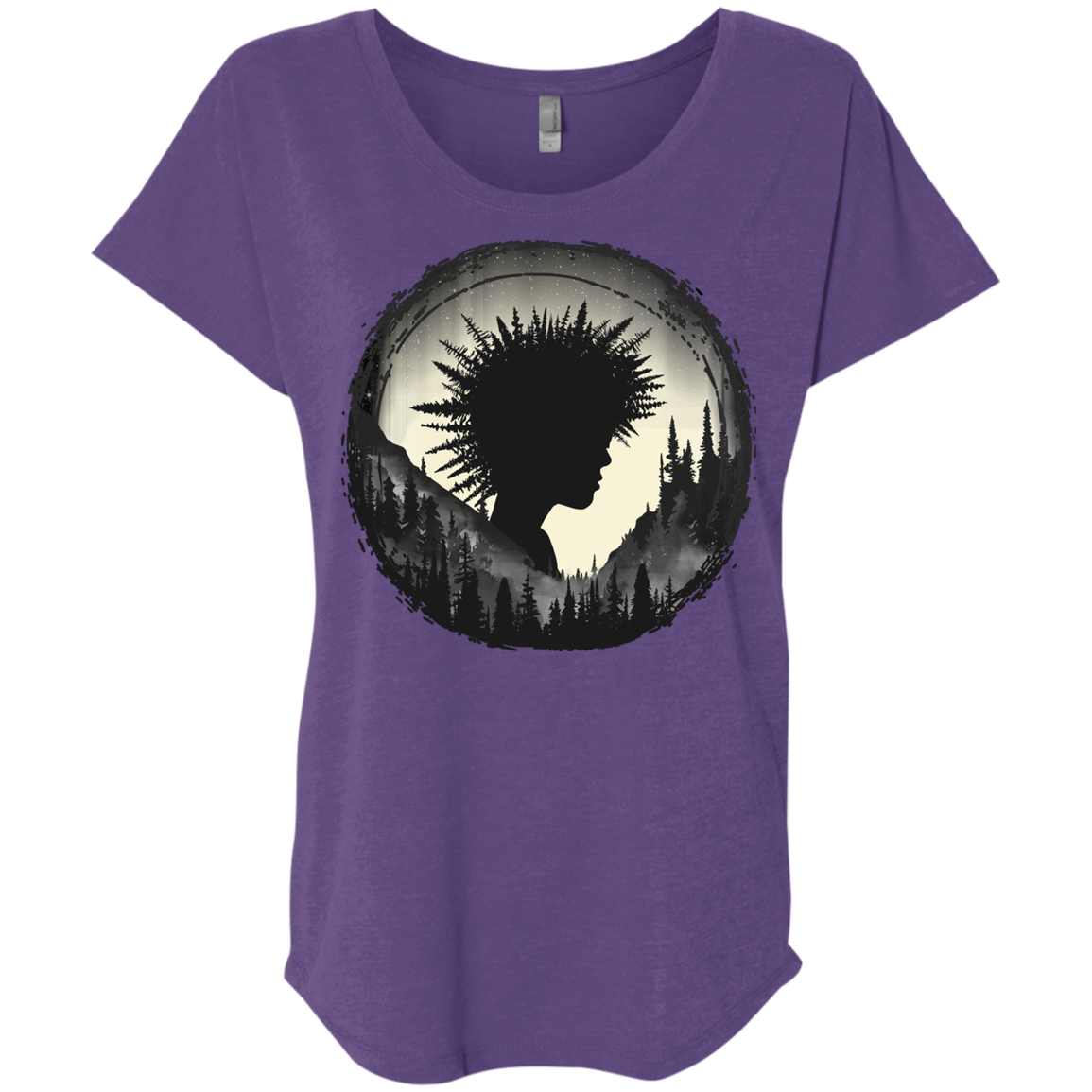 T-Shirts Purple Rush / X-Small Camp Hair Triblend Dolman Sleeve