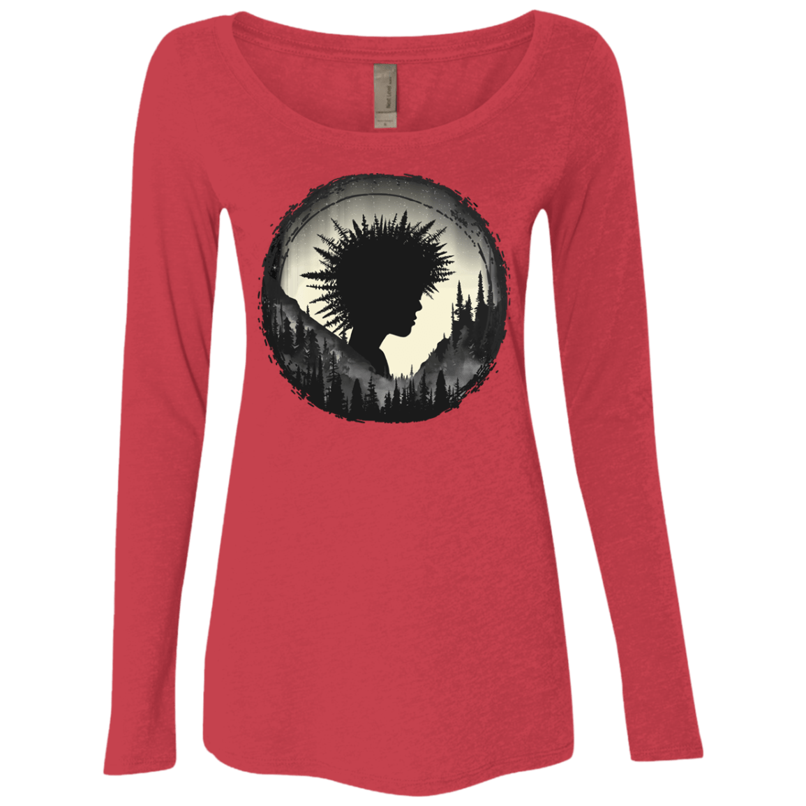 T-Shirts Vintage Red / S Camp Hair Women's Triblend Long Sleeve Shirt