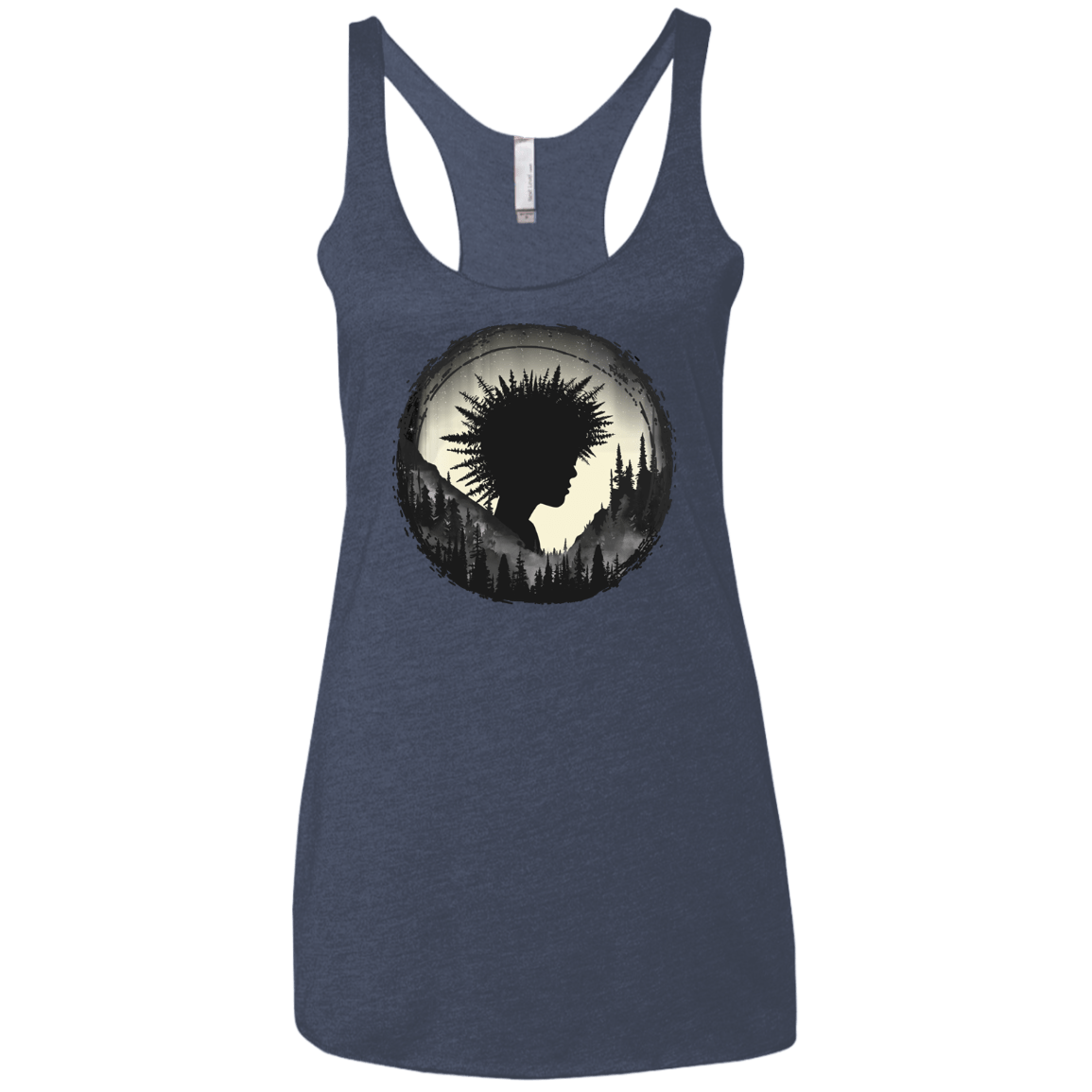 T-Shirts Vintage Navy / X-Small Camp Hair Women's Triblend Racerback Tank