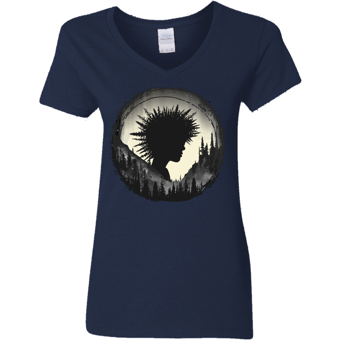 T-Shirts Navy / S Camp Hair Women's V-Neck T-Shirt