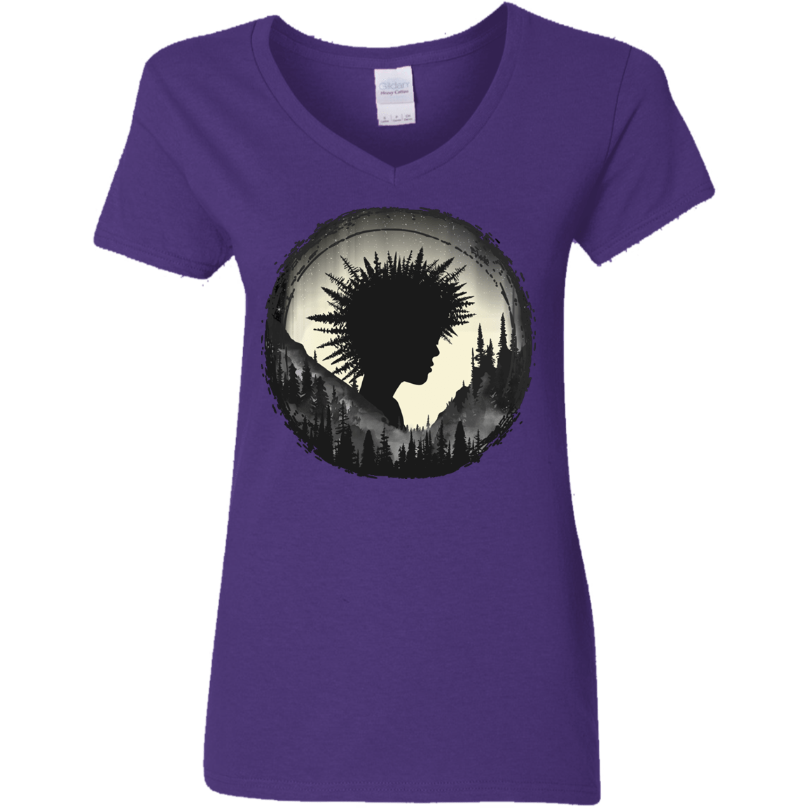 T-Shirts Purple / S Camp Hair Women's V-Neck T-Shirt