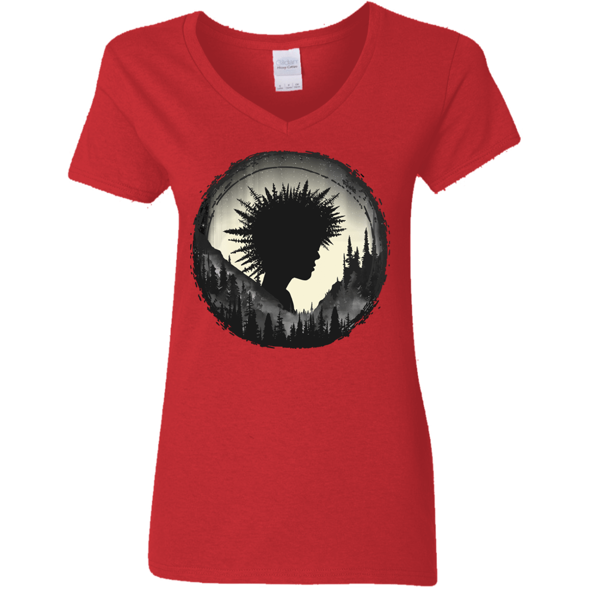 T-Shirts Red / S Camp Hair Women's V-Neck T-Shirt