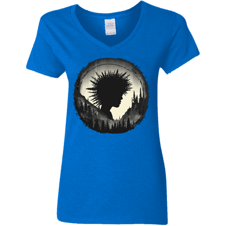 T-Shirts Royal / S Camp Hair Women's V-Neck T-Shirt