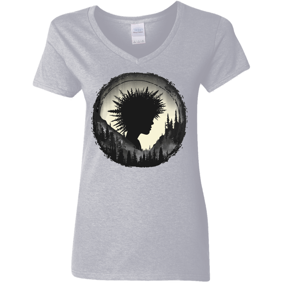 T-Shirts Sport Grey / S Camp Hair Women's V-Neck T-Shirt