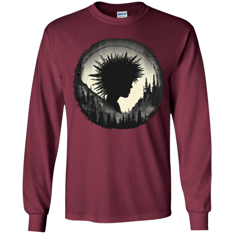 T-Shirts Maroon / YS Camp Hair Youth Long Sleeve T-Shirt