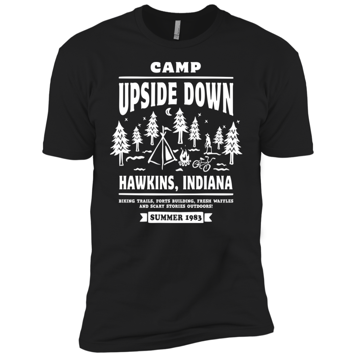 T-Shirts Black / YXS Camp Upside Down Boys Premium T-Shirt