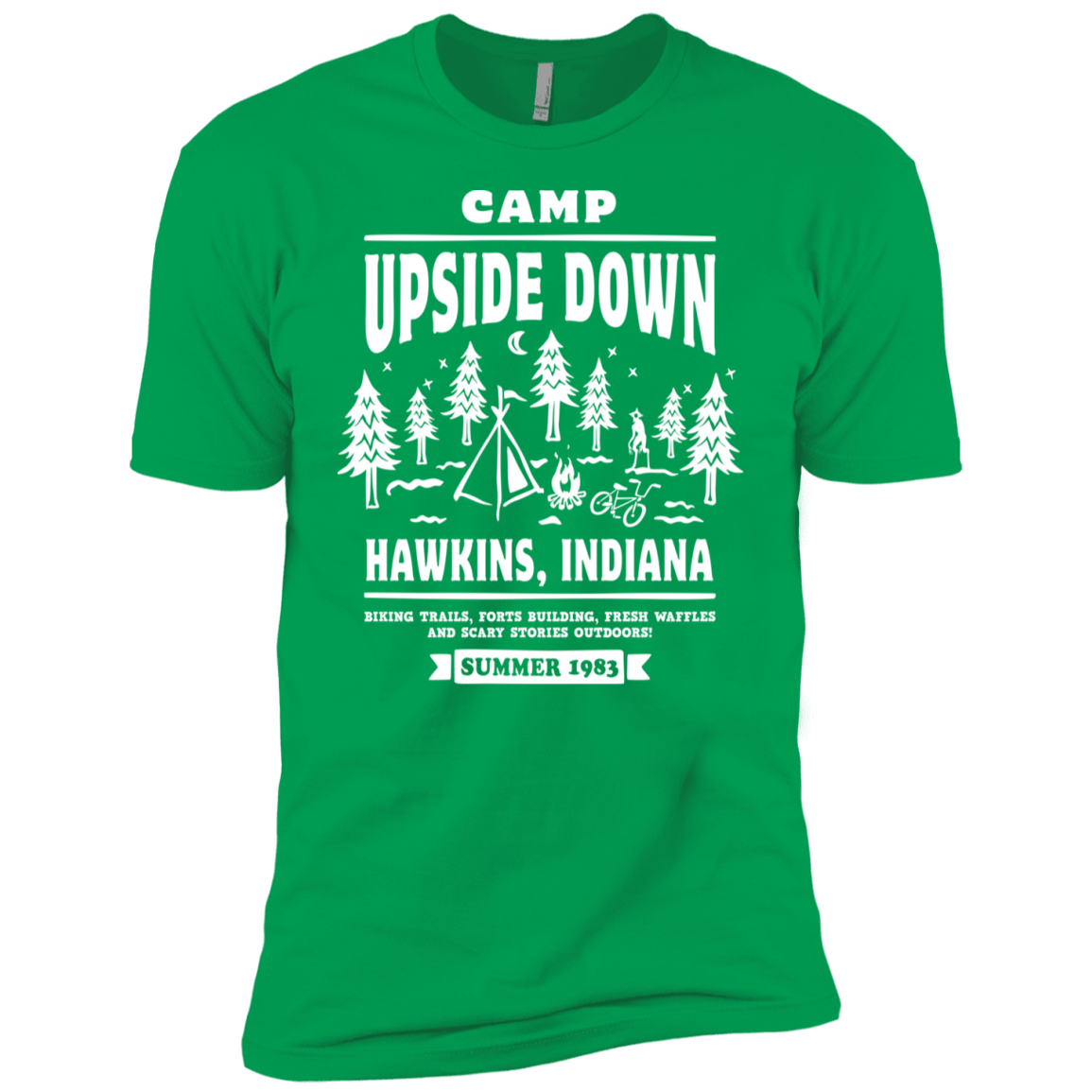 T-Shirts Kelly Green / YXS Camp Upside Down Boys Premium T-Shirt