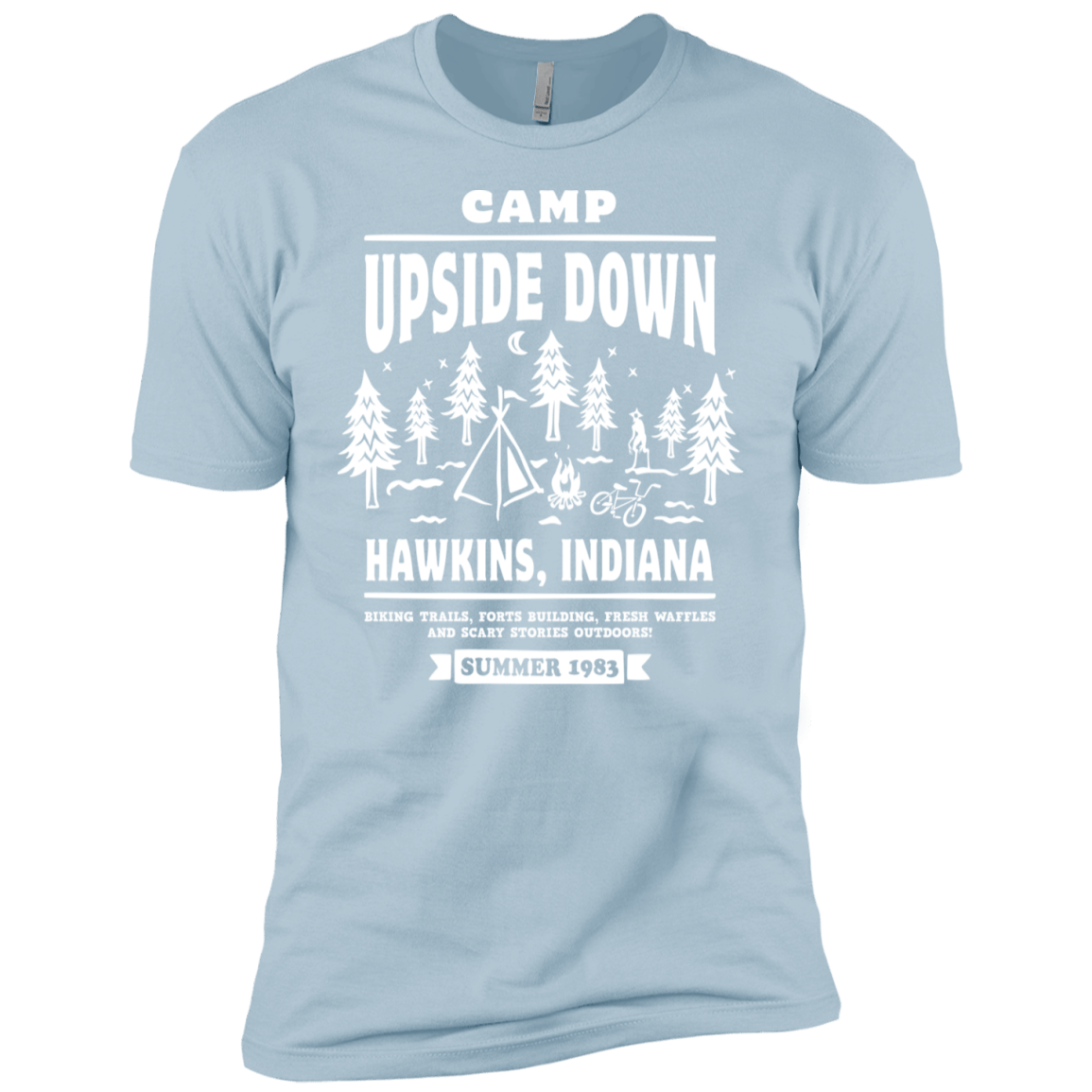 T-Shirts Light Blue / YXS Camp Upside Down Boys Premium T-Shirt