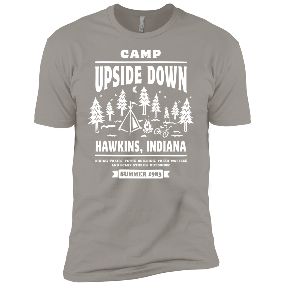 T-Shirts Light Grey / YXS Camp Upside Down Boys Premium T-Shirt