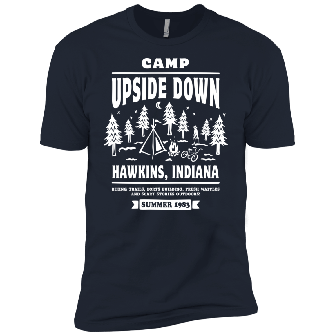 T-Shirts Midnight Navy / YXS Camp Upside Down Boys Premium T-Shirt