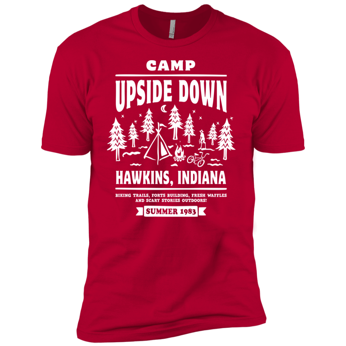 T-Shirts Red / YXS Camp Upside Down Boys Premium T-Shirt