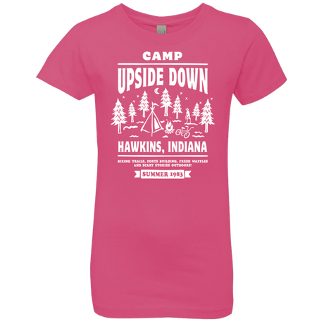 T-Shirts Hot Pink / YXS Camp Upside Down Girls Premium T-Shirt