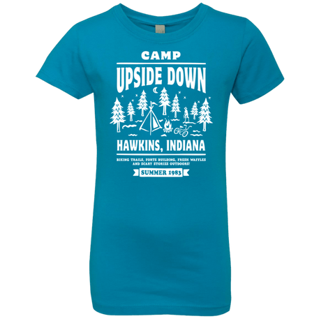 T-Shirts Turquoise / YXS Camp Upside Down Girls Premium T-Shirt
