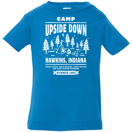 T-Shirts Cobalt / 6 Months Camp Upside Down Infant Premium T-Shirt