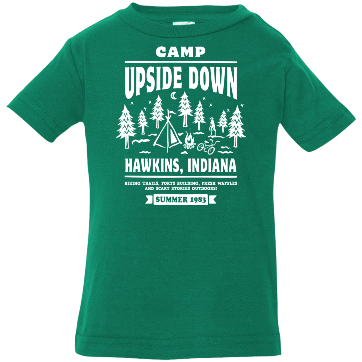 T-Shirts Kelly / 6 Months Camp Upside Down Infant Premium T-Shirt