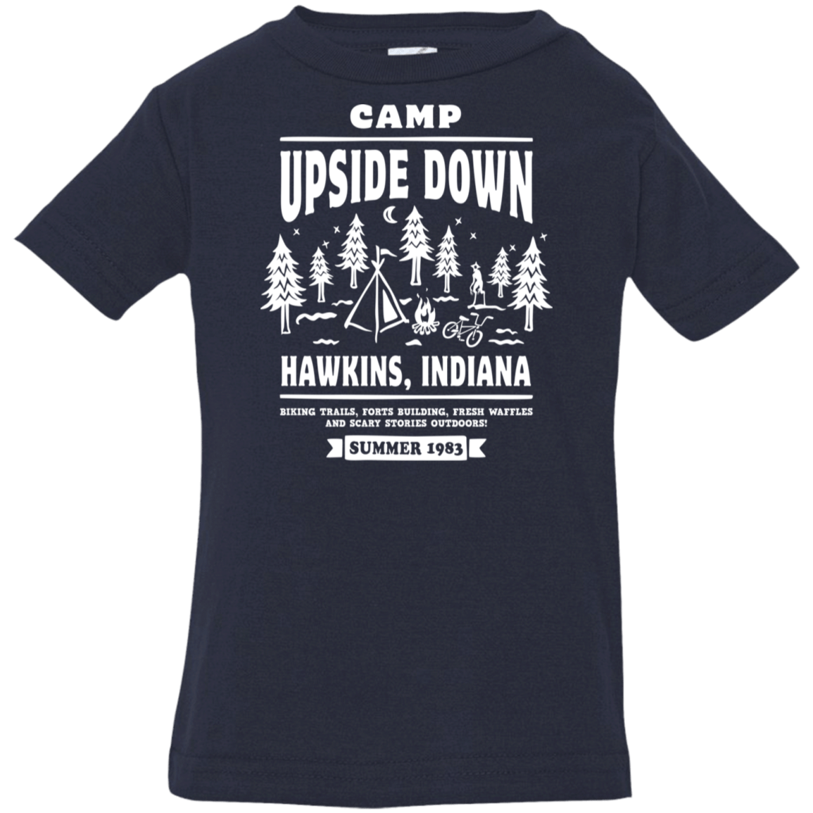 T-Shirts Navy / 6 Months Camp Upside Down Infant Premium T-Shirt