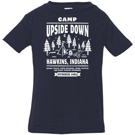 T-Shirts Navy / 6 Months Camp Upside Down Infant Premium T-Shirt