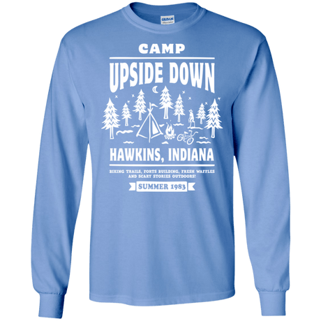 T-Shirts Carolina Blue / S Camp Upside Down Men's Long Sleeve T-Shirt