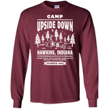 T-Shirts Maroon / S Camp Upside Down Men's Long Sleeve T-Shirt