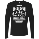 T-Shirts Black / S Camp Upside Down Men's Premium Long Sleeve