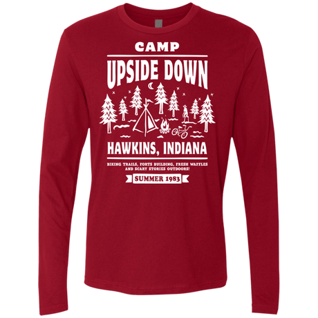 T-Shirts Cardinal / S Camp Upside Down Men's Premium Long Sleeve