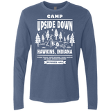 T-Shirts Indigo / S Camp Upside Down Men's Premium Long Sleeve