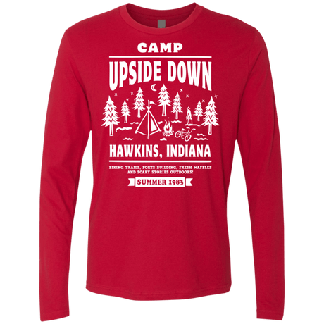 T-Shirts Red / S Camp Upside Down Men's Premium Long Sleeve