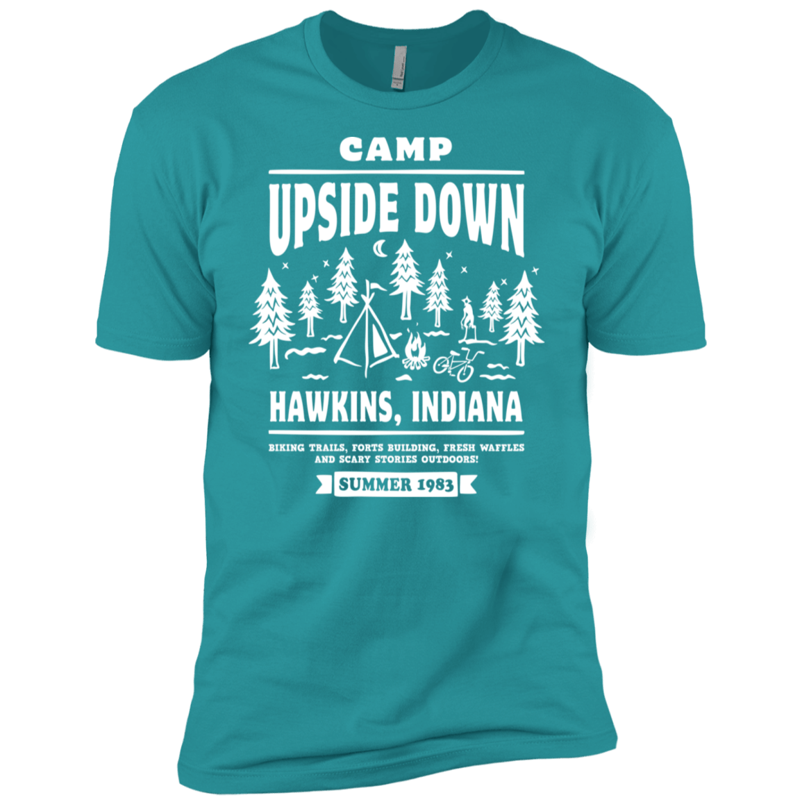 T-Shirts Tahiti Blue / X-Small Camp Upside Down Men's Premium T-Shirt