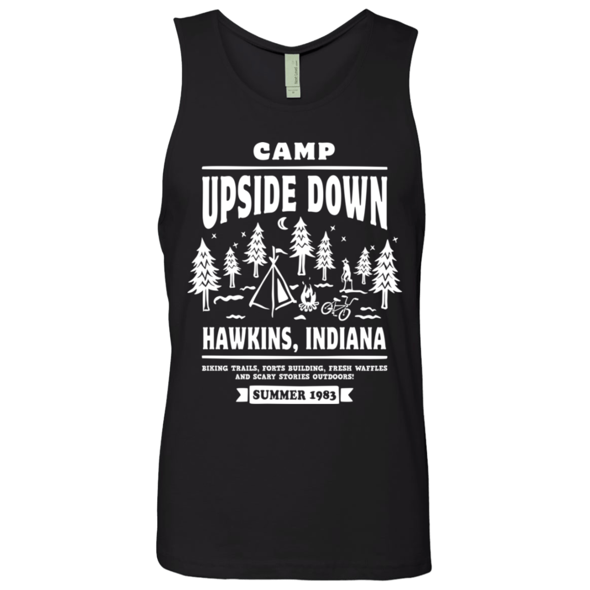 T-Shirts Black / S Camp Upside Down Men's Premium Tank Top