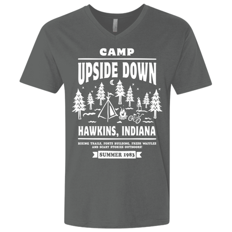 T-Shirts Heavy Metal / X-Small Camp Upside Down Men's Premium V-Neck