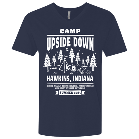 T-Shirts Midnight Navy / X-Small Camp Upside Down Men's Premium V-Neck