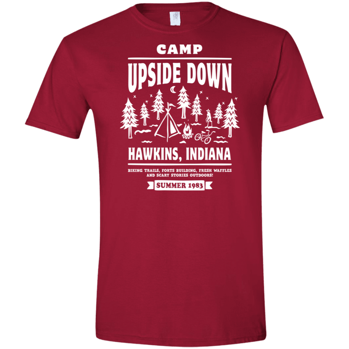 T-Shirts Cardinal Red / S Camp Upside Down Men's Semi-Fitted Softstyle