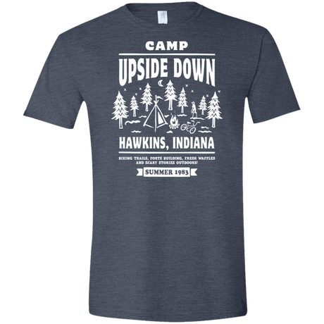 T-Shirts Heather Navy / S Camp Upside Down Men's Semi-Fitted Softstyle