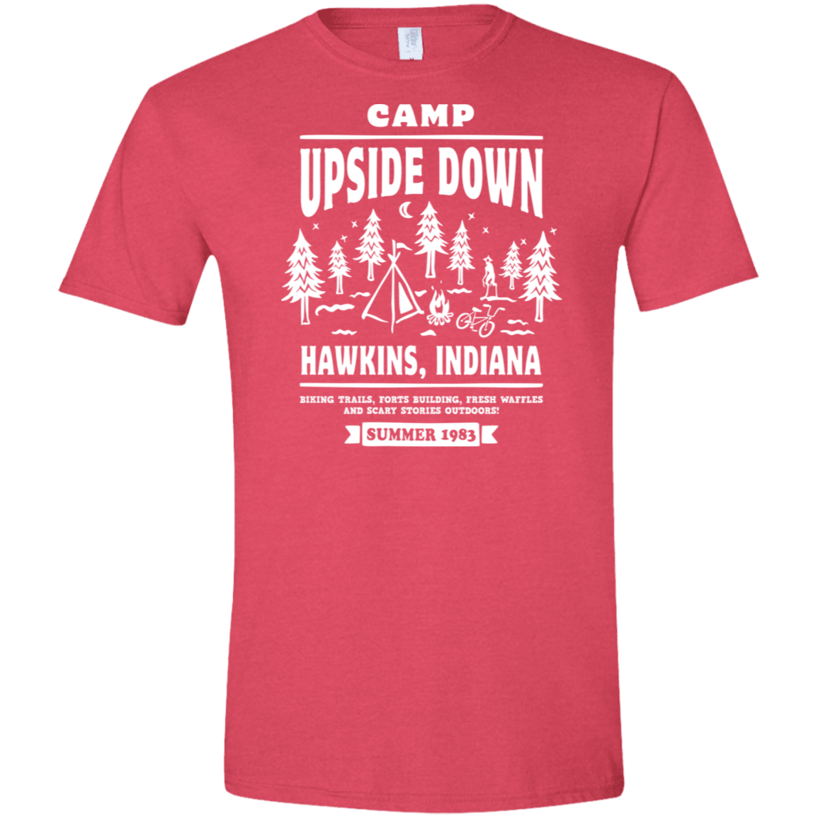 T-Shirts Heather Red / S Camp Upside Down Men's Semi-Fitted Softstyle