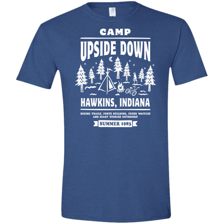 T-Shirts Heather Royal / X-Small Camp Upside Down Men's Semi-Fitted Softstyle