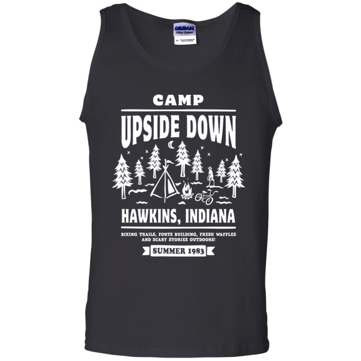 T-Shirts Black / S Camp Upside Down Men's Tank Top