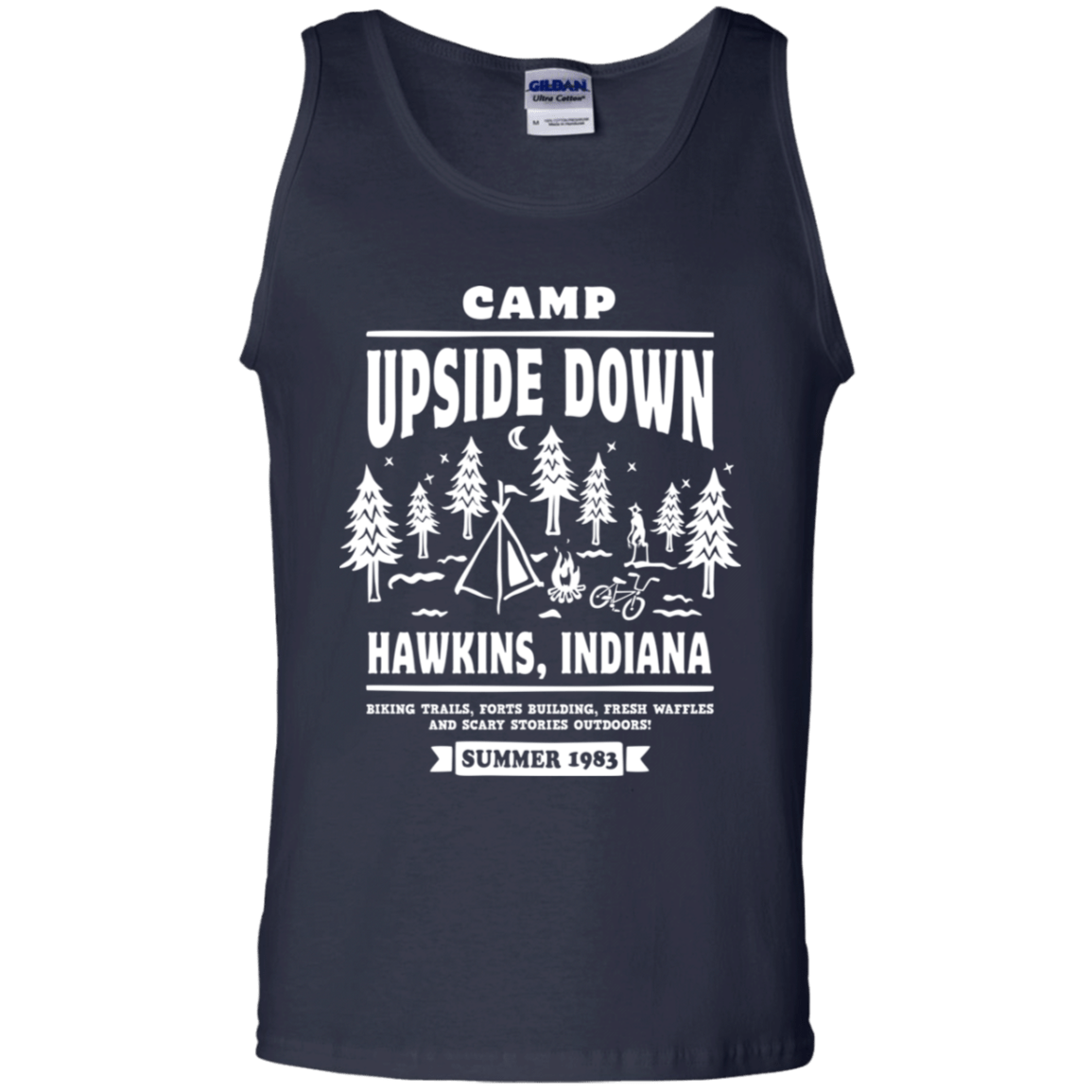 T-Shirts Navy / S Camp Upside Down Men's Tank Top