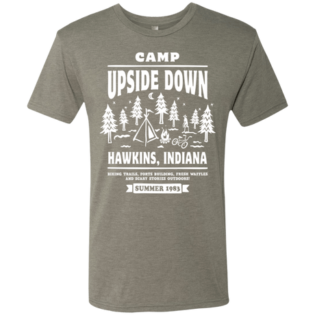 T-Shirts Venetian Grey / S Camp Upside Down Men's Triblend T-Shirt