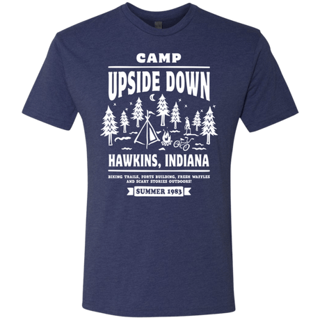T-Shirts Vintage Navy / S Camp Upside Down Men's Triblend T-Shirt