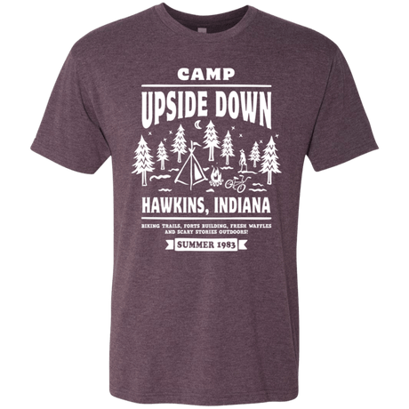 T-Shirts Vintage Purple / S Camp Upside Down Men's Triblend T-Shirt