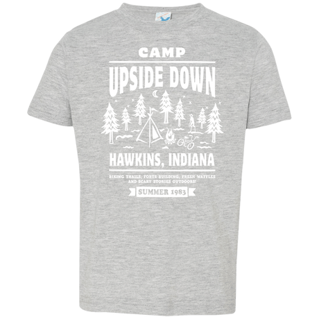 T-Shirts Heather Grey / 2T Camp Upside Down Toddler Premium T-Shirt