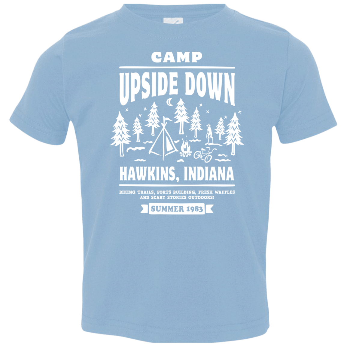 T-Shirts Light Blue / 2T Camp Upside Down Toddler Premium T-Shirt