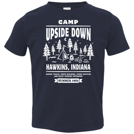 T-Shirts Navy / 2T Camp Upside Down Toddler Premium T-Shirt