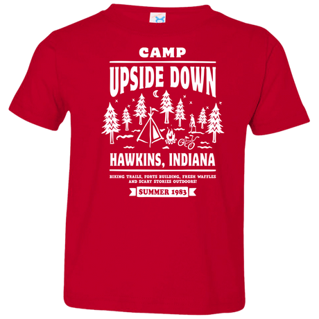 T-Shirts Red / 2T Camp Upside Down Toddler Premium T-Shirt