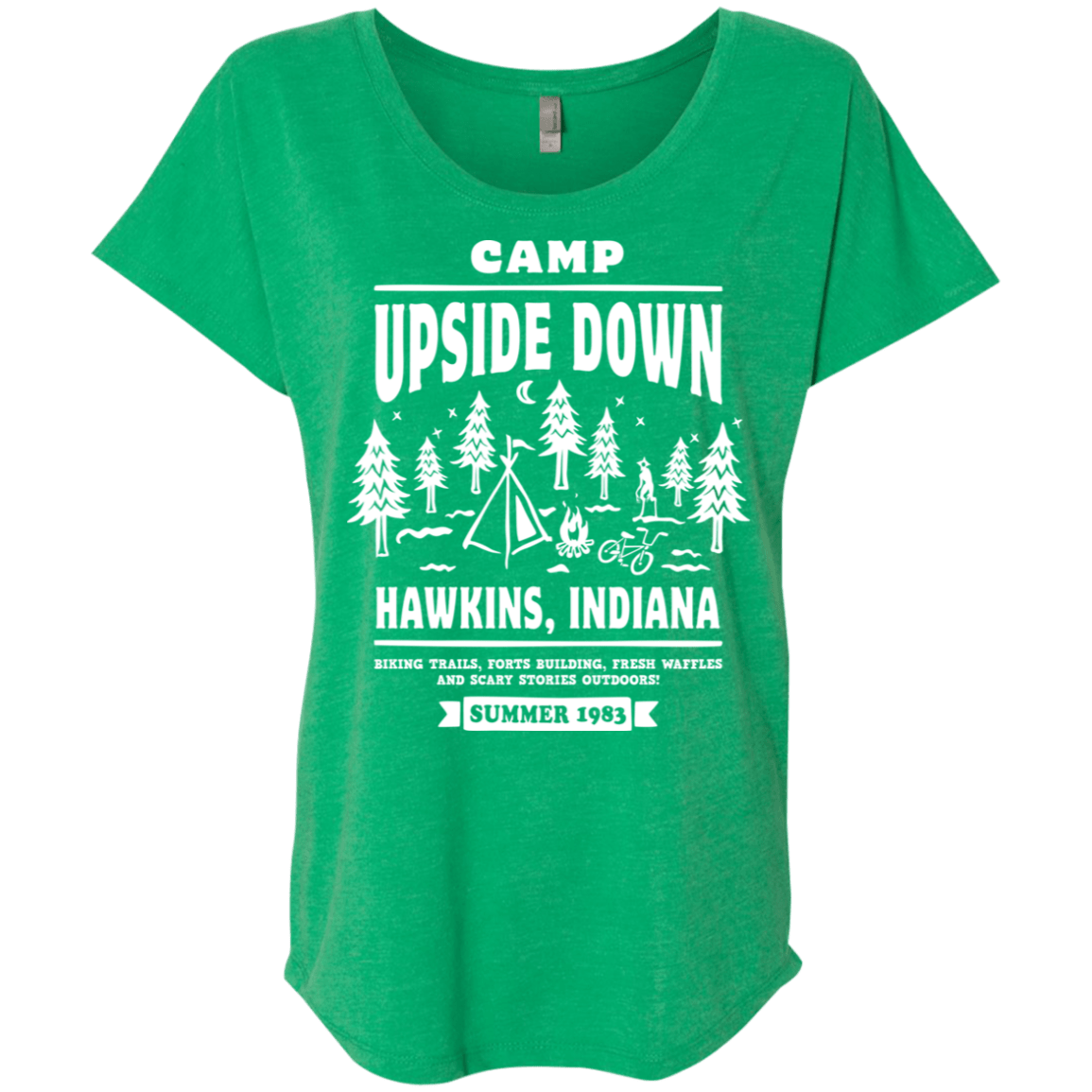 T-Shirts Envy / X-Small Camp Upside Down Triblend Dolman Sleeve
