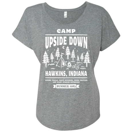 T-Shirts Premium Heather / X-Small Camp Upside Down Triblend Dolman Sleeve