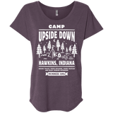 T-Shirts Vintage Purple / X-Small Camp Upside Down Triblend Dolman Sleeve