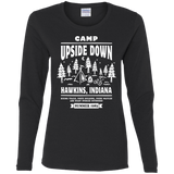 T-Shirts Black / S Camp Upside Down Women's Long Sleeve T-Shirt