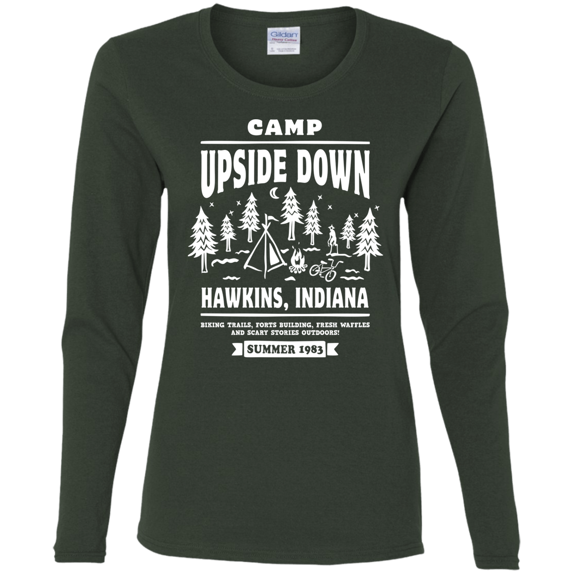 T-Shirts Forest / S Camp Upside Down Women's Long Sleeve T-Shirt